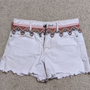 Free People Frayed Hem Boho Shorts